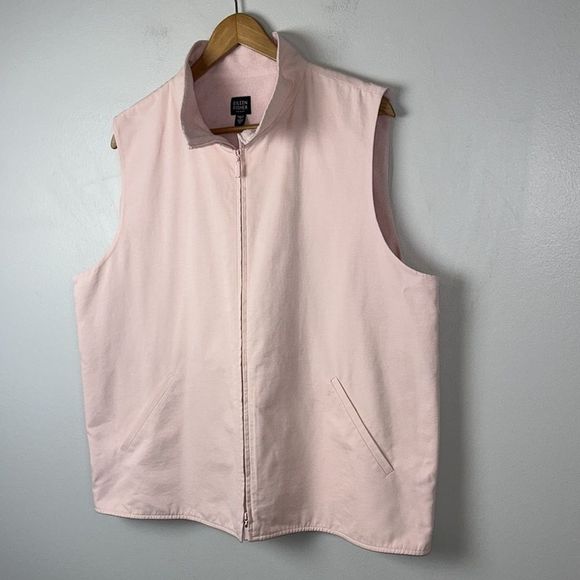 Eileen Fisher Light Pink Sleeveless Zip Front Vest - Picture 3 of 8